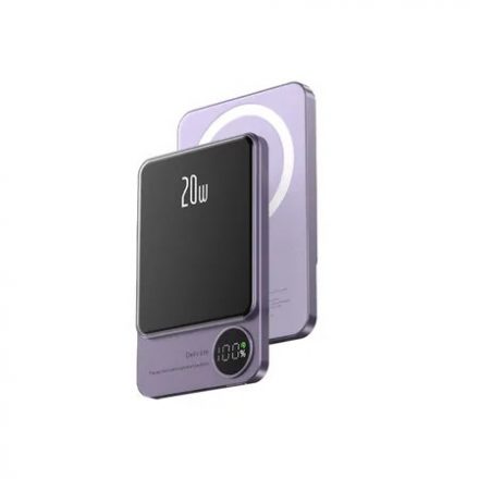 FixPremium - MagSafe PowerBank with LCD 5000mAh, purple